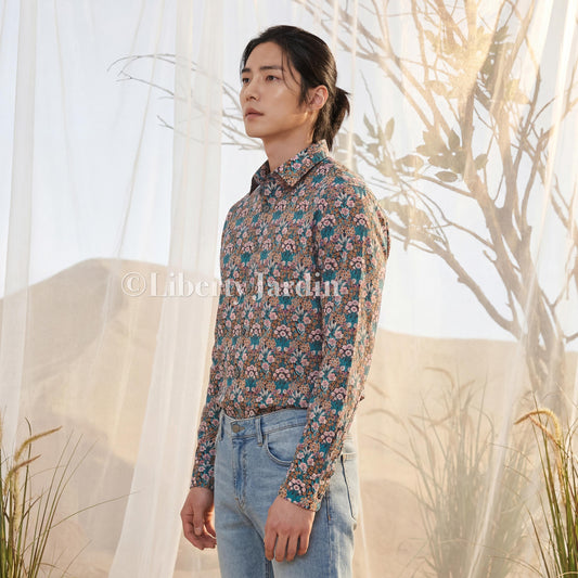 Liberty London Men's Botanical Shirt, 100% Cotton Tana Lawn, Personalised Tailoring