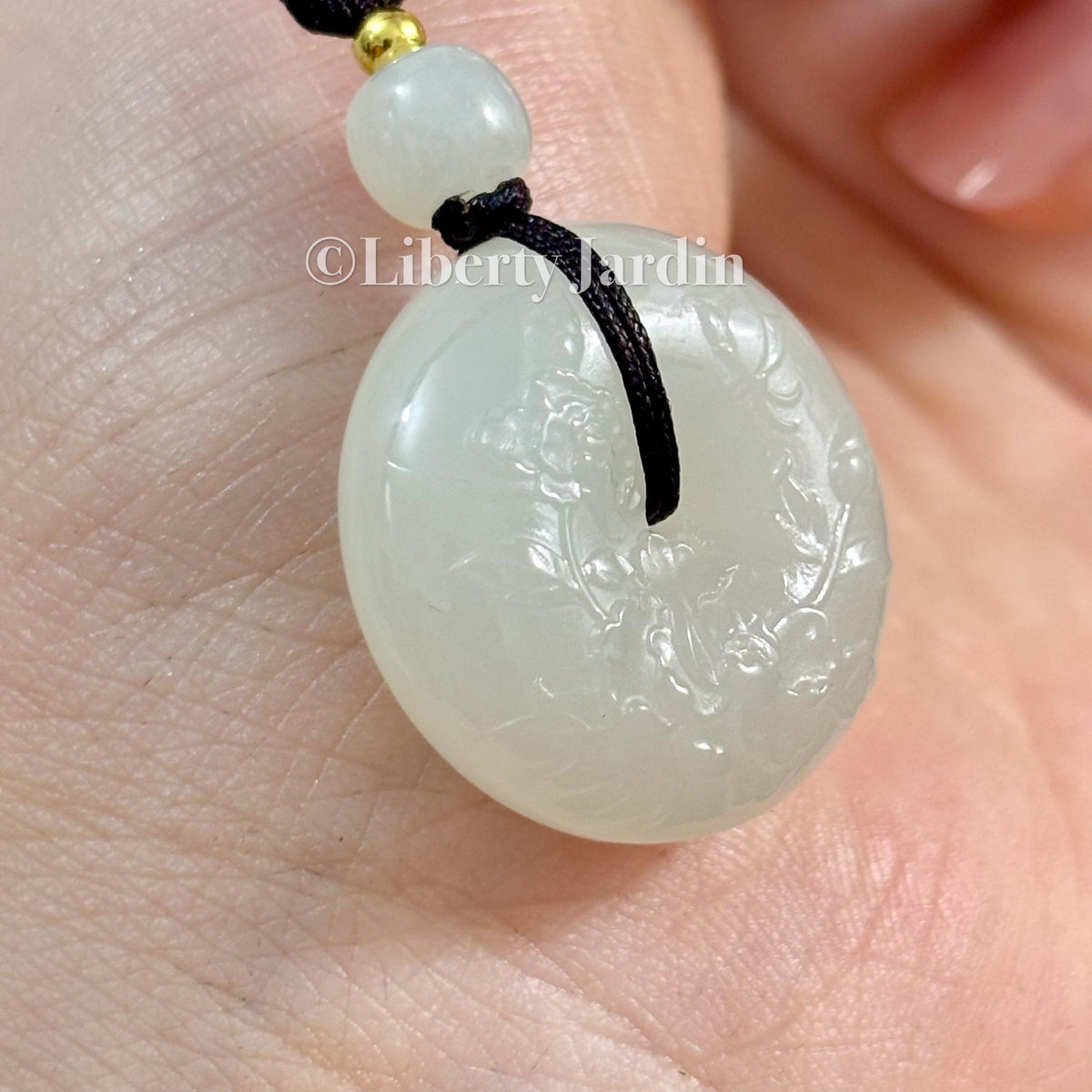 Natural Nephrite Pendant Necklace, Lucky Charm Prosperity, Handmade Sustainable Accessories, Untreated Certified Stone Jewellery