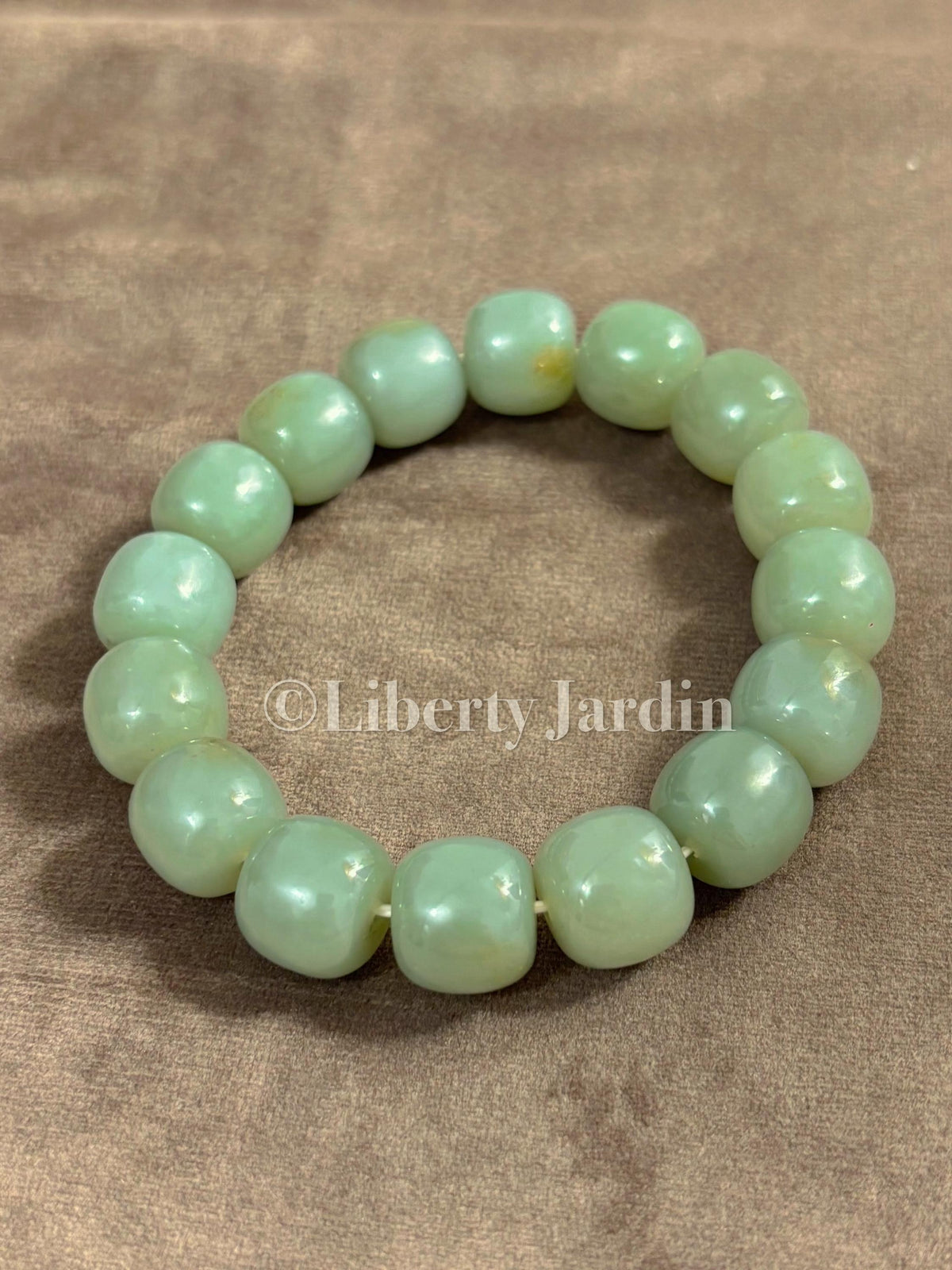 Natural Nephrite Jade Bracelet, Untreated Seed Stone Gemstone Jewellery, Beaded Bracelet, Sustainable Handmade Accessories