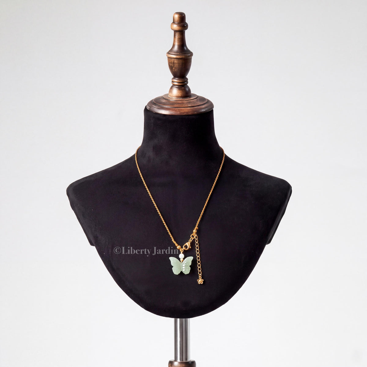 Butterfly Necklace, Natural Nephrite Jade Pendant, Handmade Accessories, Carved Stone Unique Piece, S925 Silver