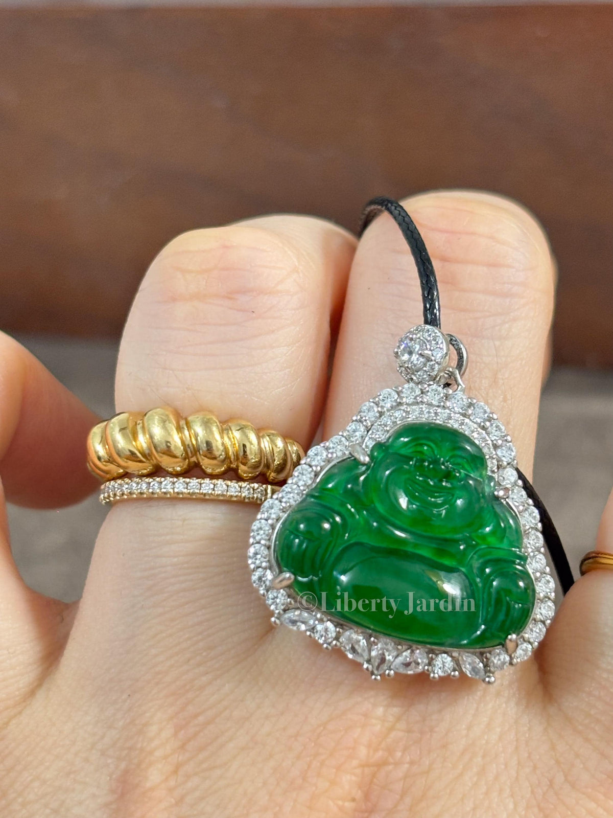 Icy Vivid Green Smiling Buddha Jadeite Pendant, Guatemalan Pendant Necklace, Certified Natural Untreated Jewellery