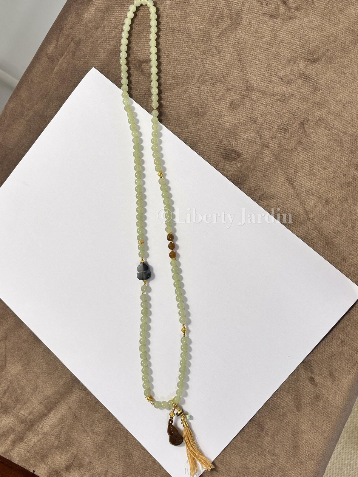 Icy Green Natural Nephrite Bracelet, Beaded Necklace Accessories, Precious Gemstone Bohemian Style, Handmade Jewellery