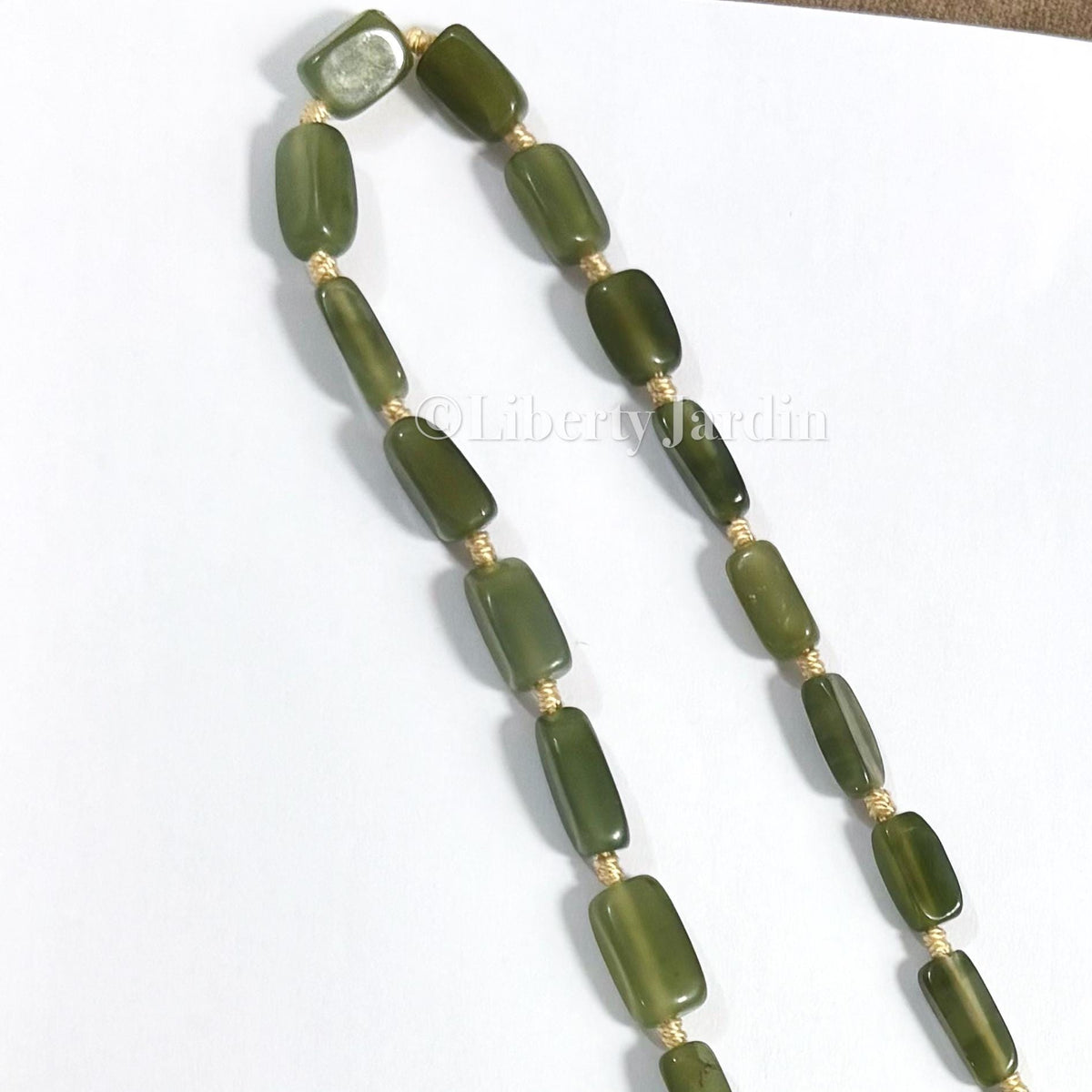 Natural Nephrite Jade Necklace, Translucent Beaded Bracelet, Gemstone Jewellery, Handmade Sustainable Accessories, Non-treated Certified