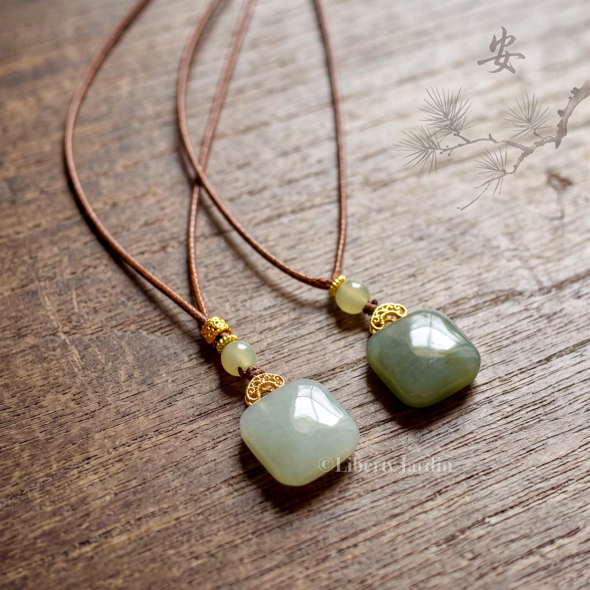 Natural Nephrite Jade Pendant, Gemstone Necklace, Handmade Accessories, Sustainable Handmade Jewellery, Non-treated Certified Stone