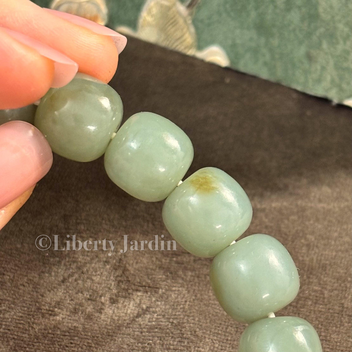 Natural Nephrite Jade Bracelet, Untreated Seed Stone Gemstone Jewellery, Beaded Bracelet, Sustainable Handmade Accessories
