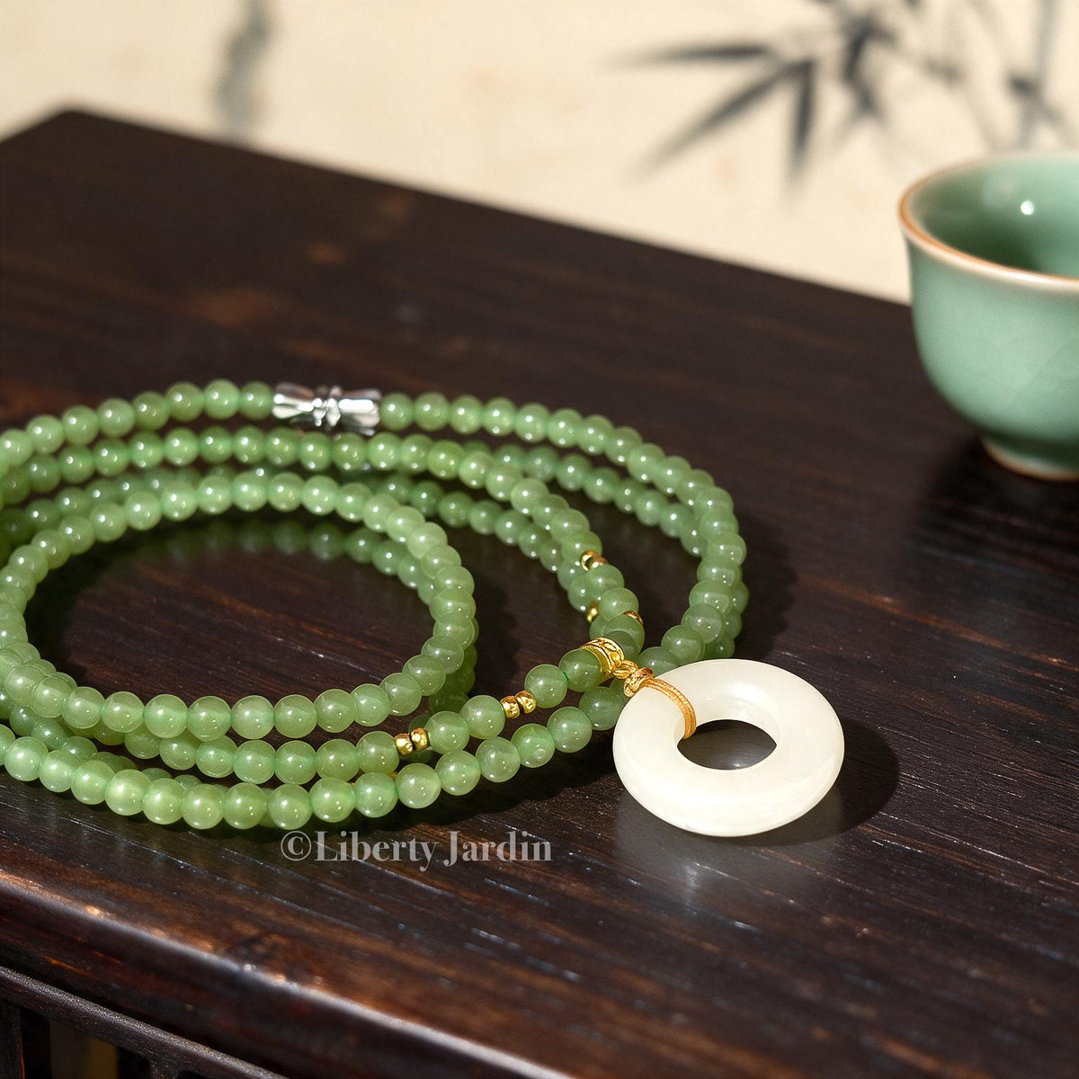 White Mutton Fat Jade Pendant, Natural Nephrite Jade Necklace, Beaded Bracelet, Icy Green Charm