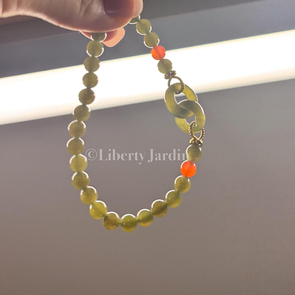 Icy Green Natural Nephrite Bracelet, Beaded Stone Accessories, Ritual Healing Bohemian Style, Handmade Accessories