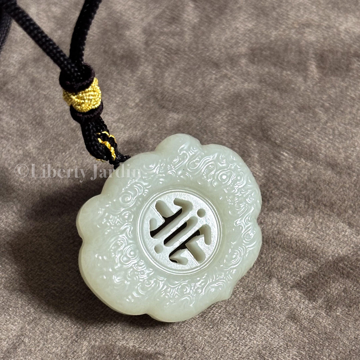 Large Natural Nephrite Pendant Necklace, Lucky Charm Prosperity, Handmade Sustainable Jewellery, Untreated Certified Stone