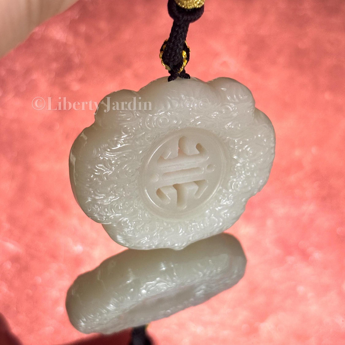 Large Natural Nephrite Pendant Necklace, Lucky Charm Prosperity, Handmade Sustainable Jewellery, Untreated Certified Stone