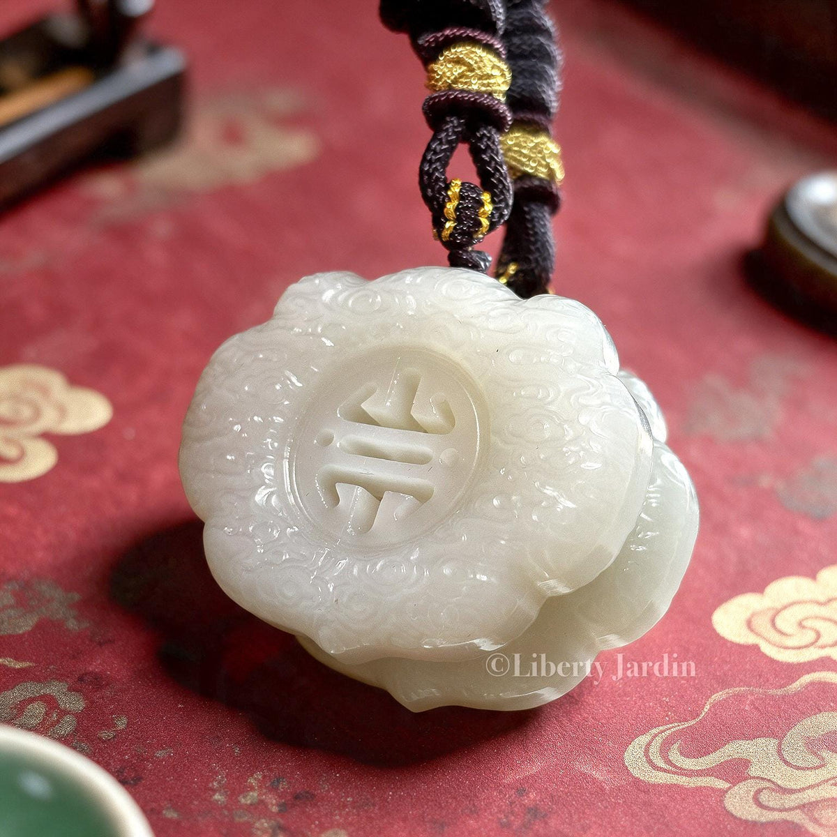 Large Natural Nephrite Pendant Necklace, Lucky Charm Prosperity, Handmade Sustainable Jewellery, Untreated Certified Stone