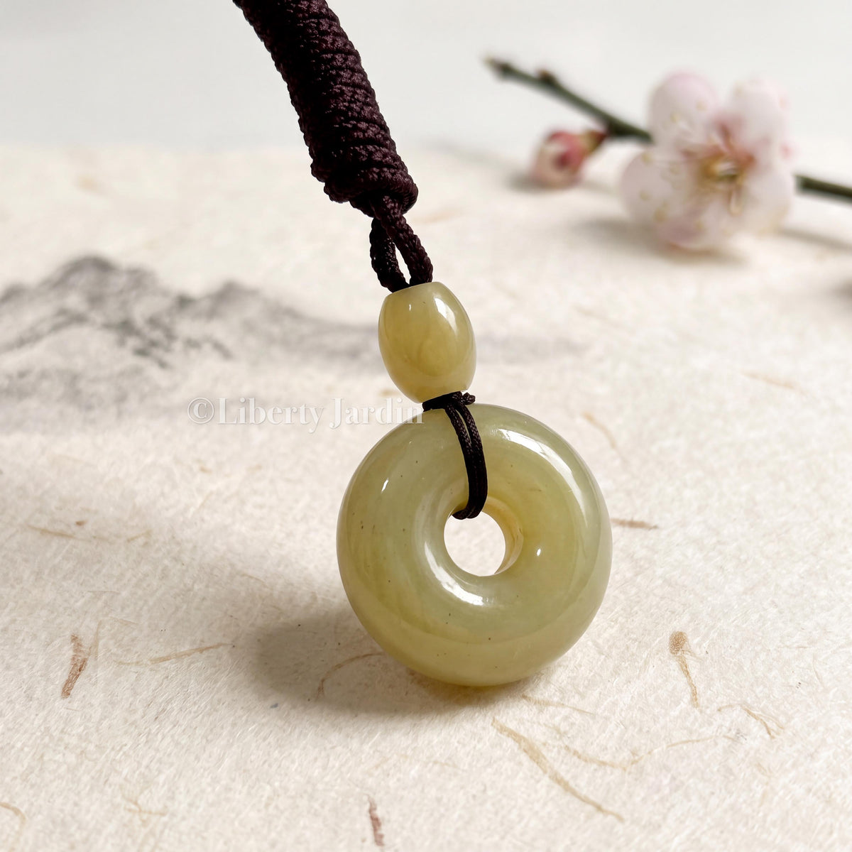 Natural Nephrite Pendant Necklace, Lucky Prosperity Precious, Handmade Sustainable Accessories, Untreated Certified Gemstone Jewellery