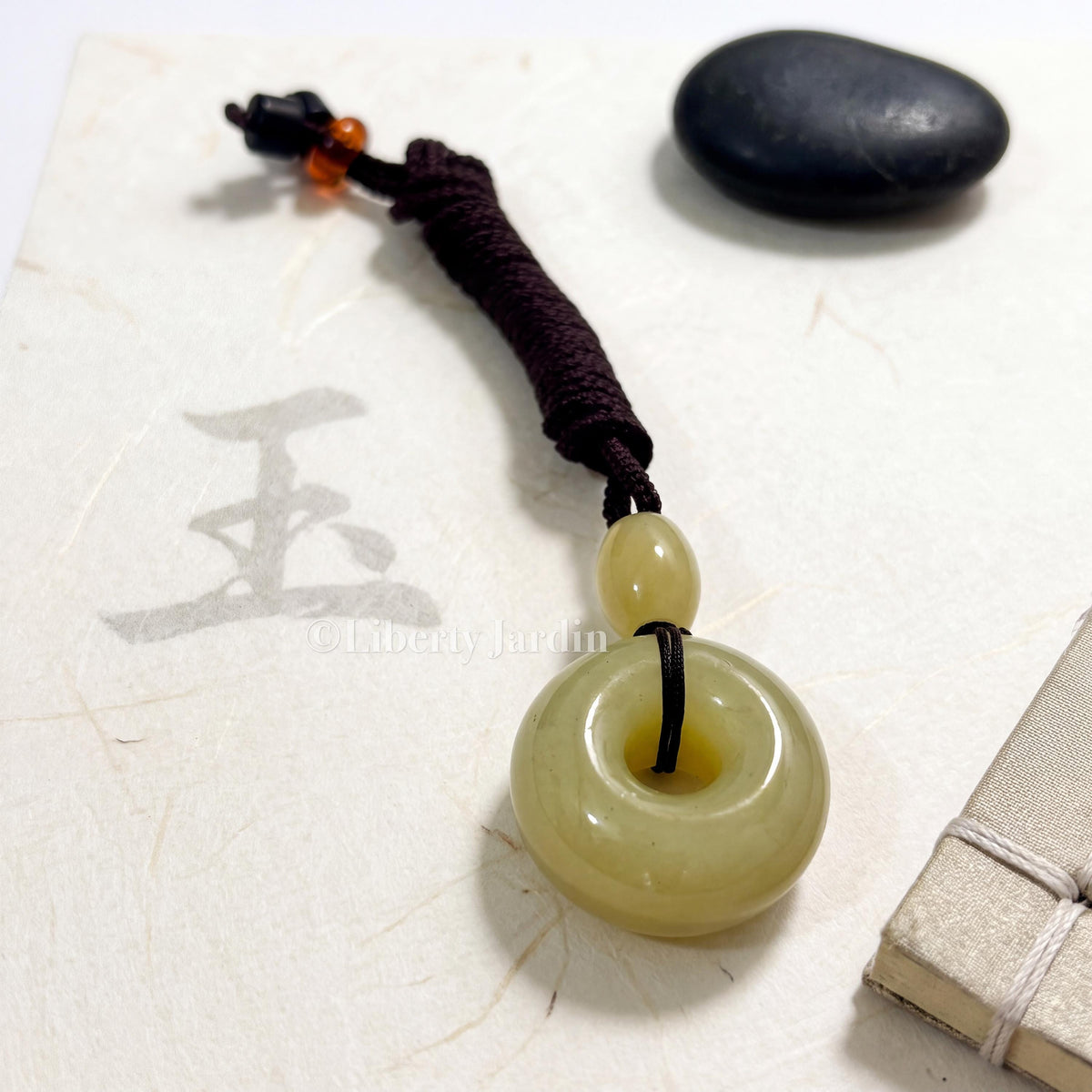 Natural Nephrite Pendant Necklace, Lucky Prosperity Precious, Handmade Sustainable Accessories, Untreated Certified Gemstone Jewellery