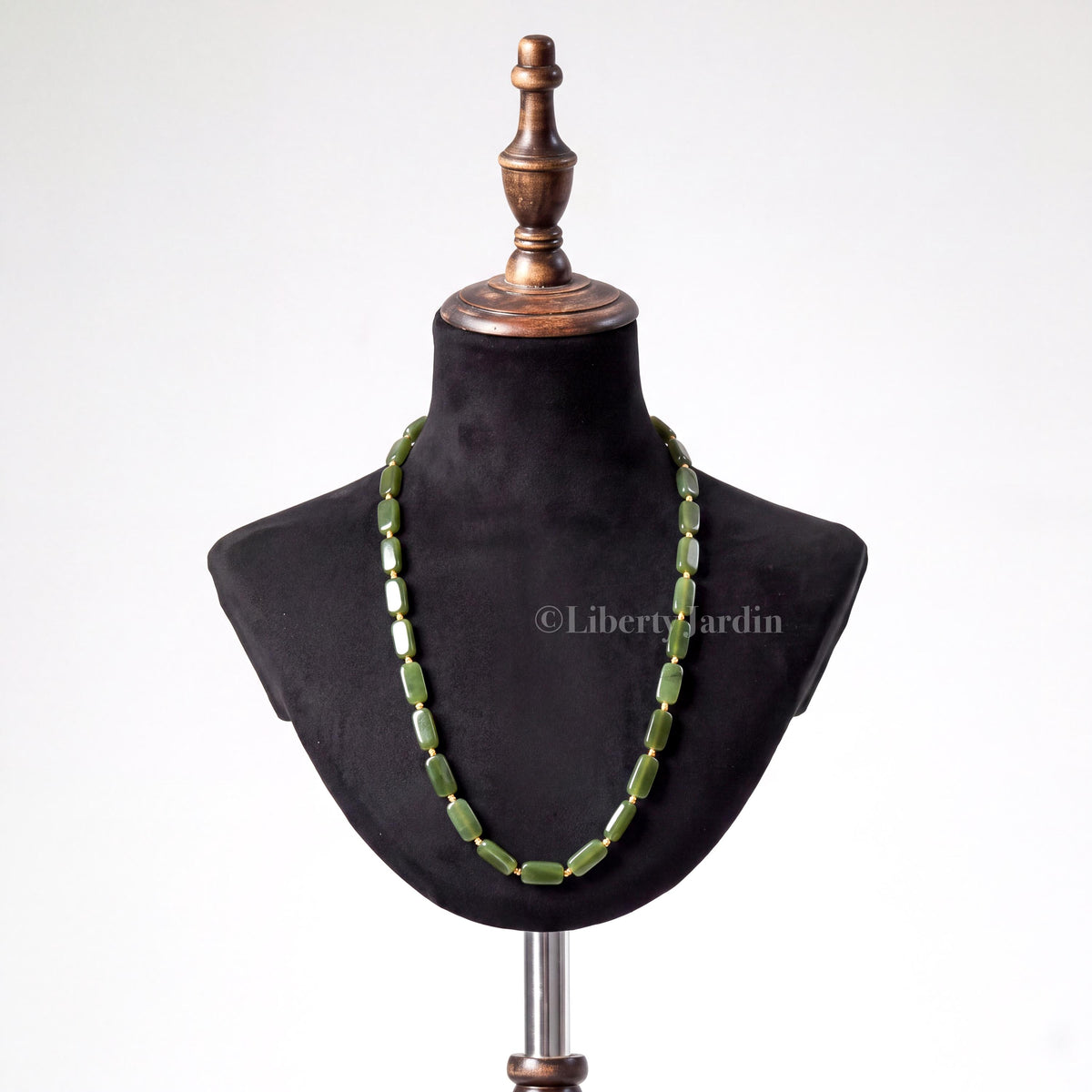 Natural Nephrite Jade Necklace, Translucent Beaded Bracelet, Gemstone Jewellery, Handmade Sustainable Accessories, Non-treated Certified