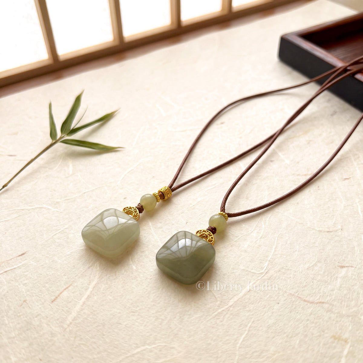 Natural Nephrite Jade Pendant, Gemstone Necklace, Handmade Accessories, Sustainable Handmade Jewellery, Non-treated Certified Stone