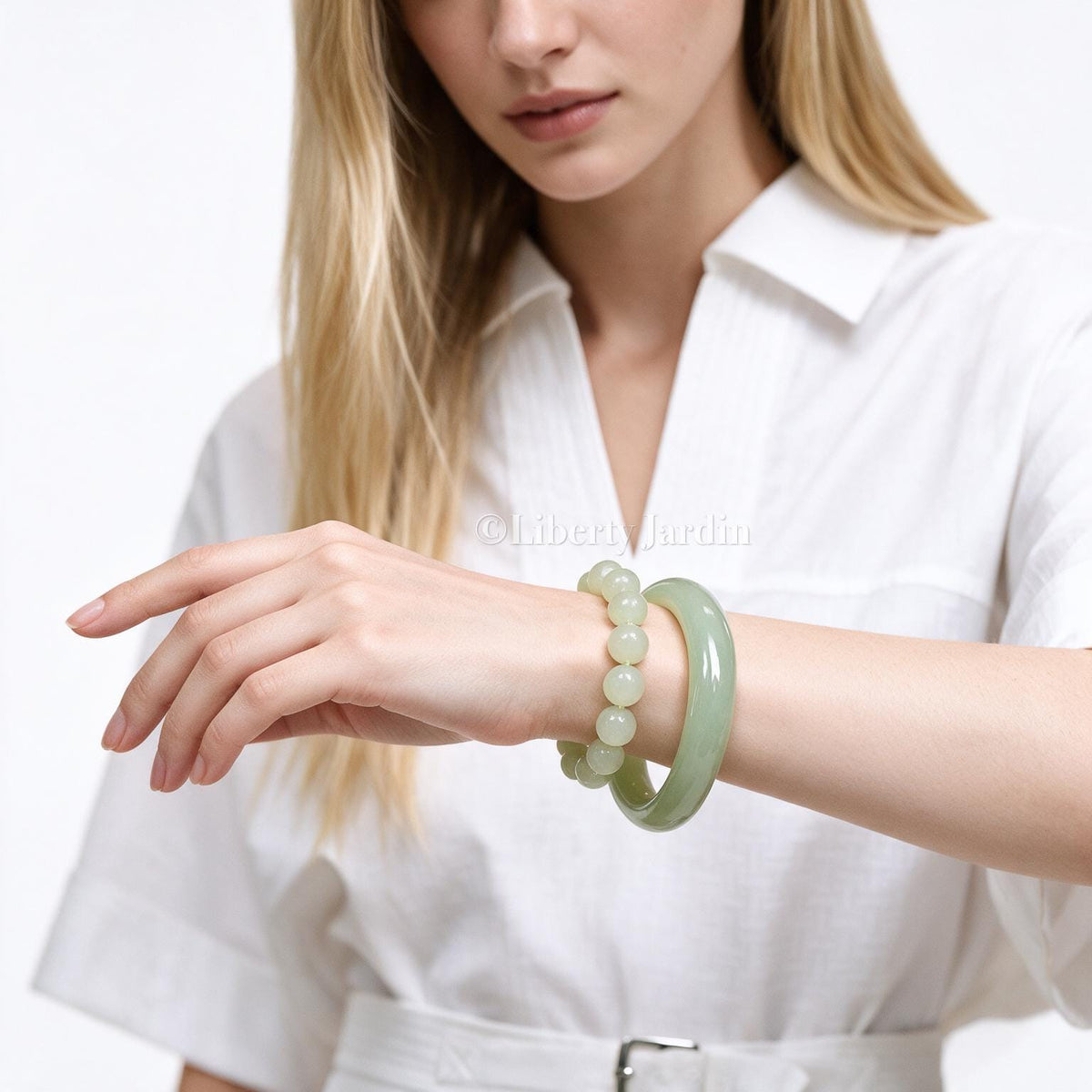 Pre-Order SET, Icy Nephrite Bangle Bracelet, Natural Non-treated Gemstone Fine Jewellery, Special Occasion Accessories
