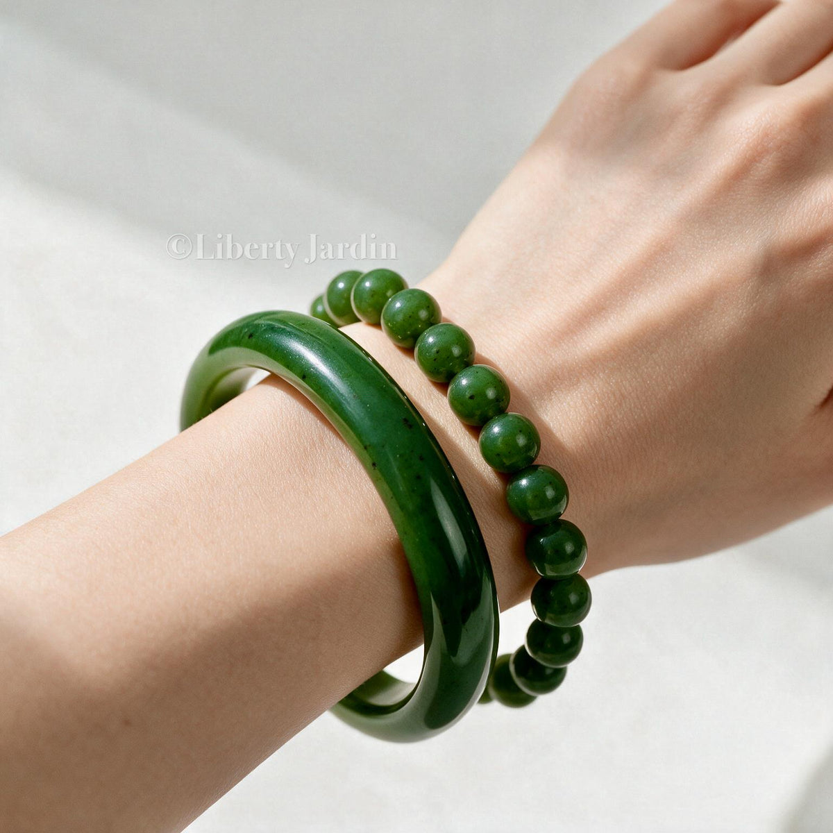 Pre-Order SET, Russian Nephrite Bangle Bracelet, Natural Non-treated Gemstone Fine Jewellery, Special Occasion Accessories