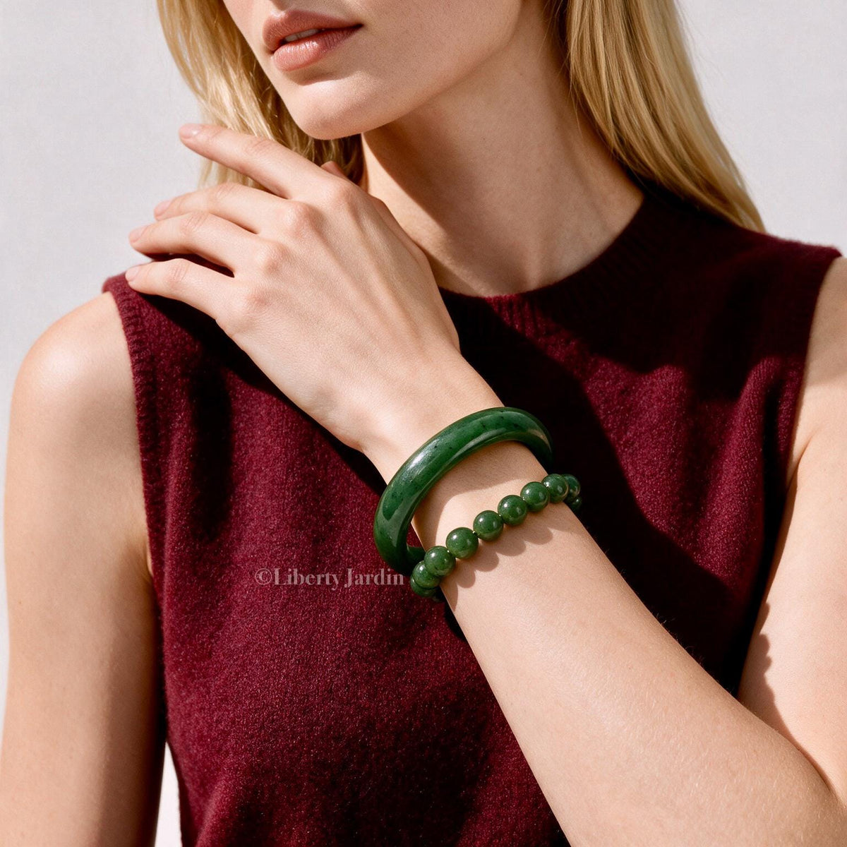 Pre-Order SET, Russian Nephrite Bangle Bracelet, Natural Non-treated Gemstone Fine Jewellery, Special Occasion Accessories