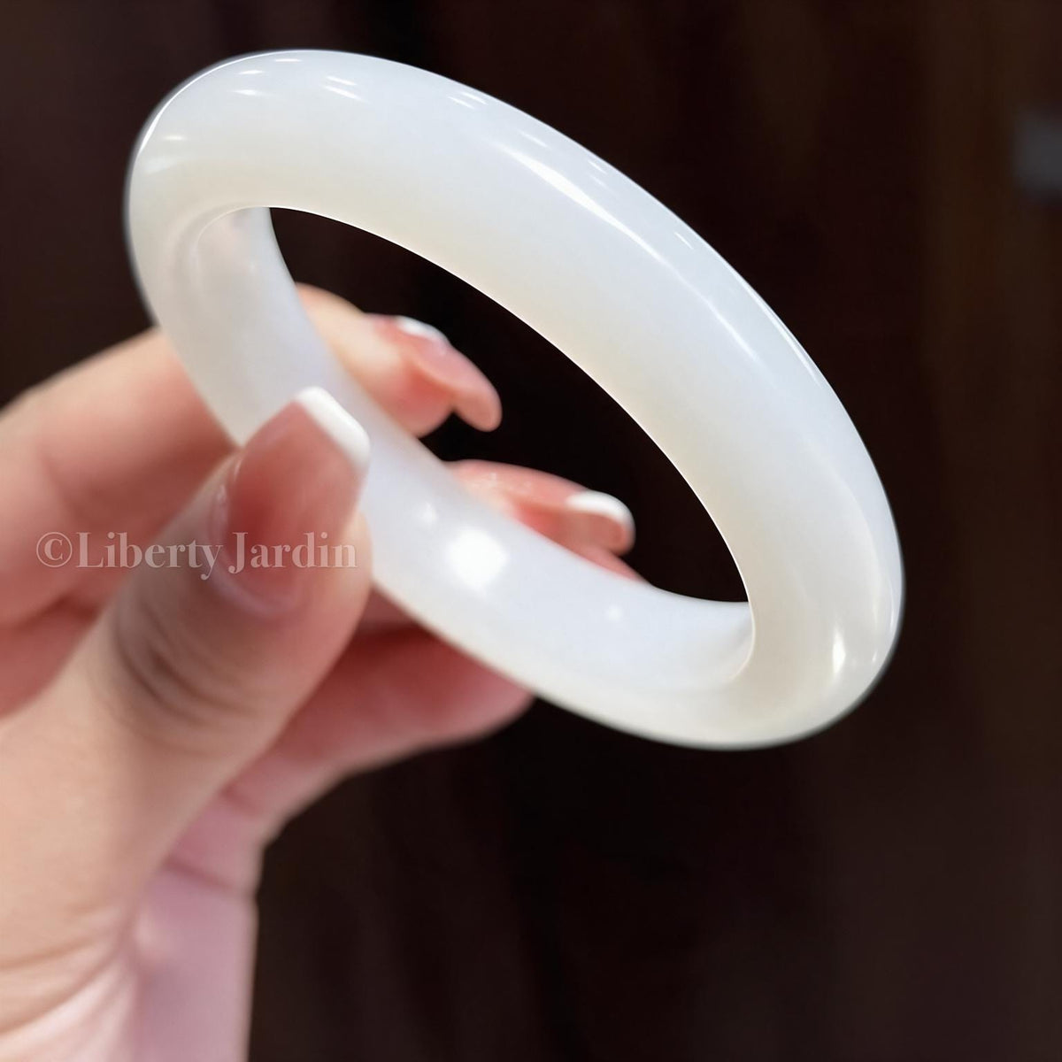 Pre-Order Luxury Russian Nephrite Bangle, White Mutton Fat Bracelet, Natural Non-treated Gemstone Fine Jewellery
