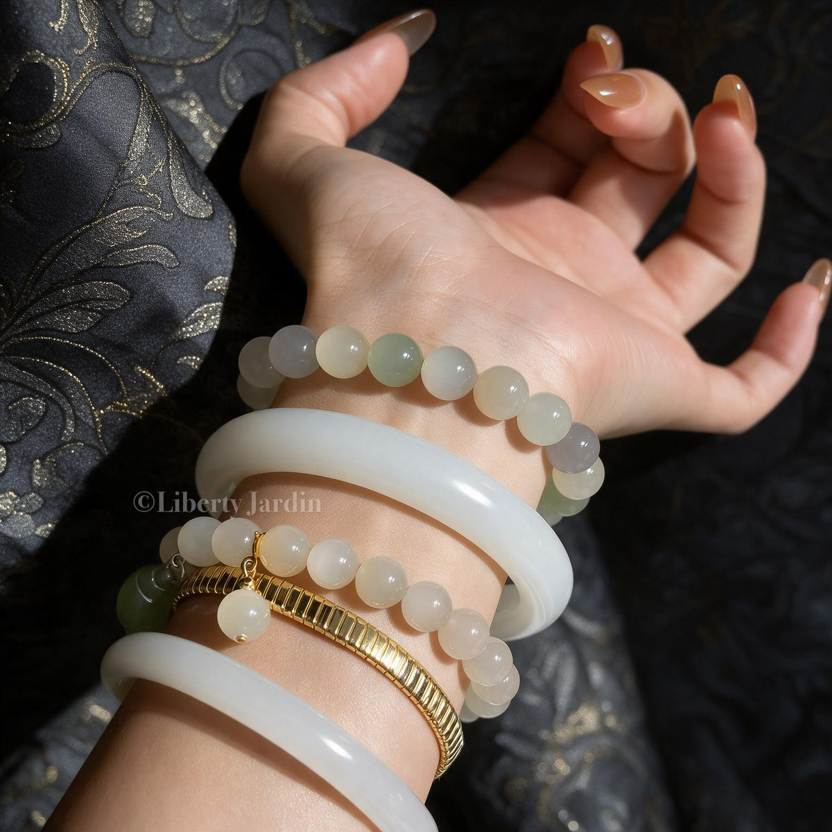 Pre-Order Luxury Russian Nephrite Bangle, White Mutton Fat Bracelet, Natural Non-treated Gemstone Fine Jewellery