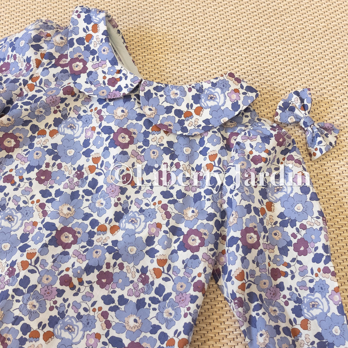 Liberty London Long Sleeve Blouse, Peter-Pan Collar Shirt, Ditsy Floral Print Botanical, Personalised Clothing