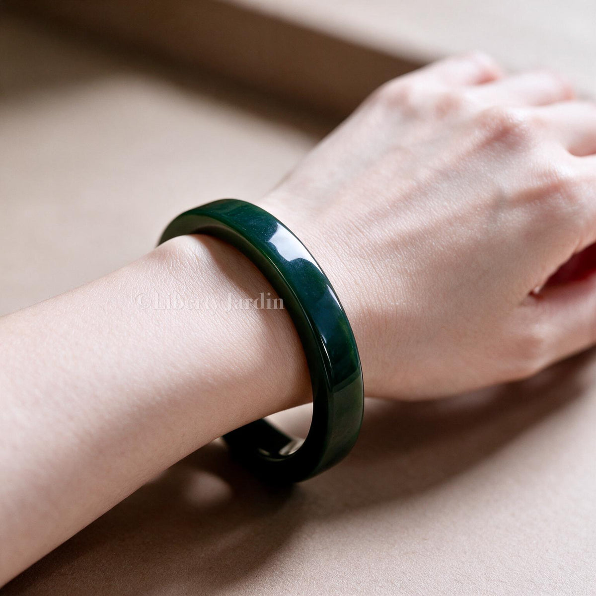 Collectible Natural Nephrite Jade Bangle, Non-treated Gemstone Jewellery, Statement Collectible Bracelet, Customised Certified Accessories