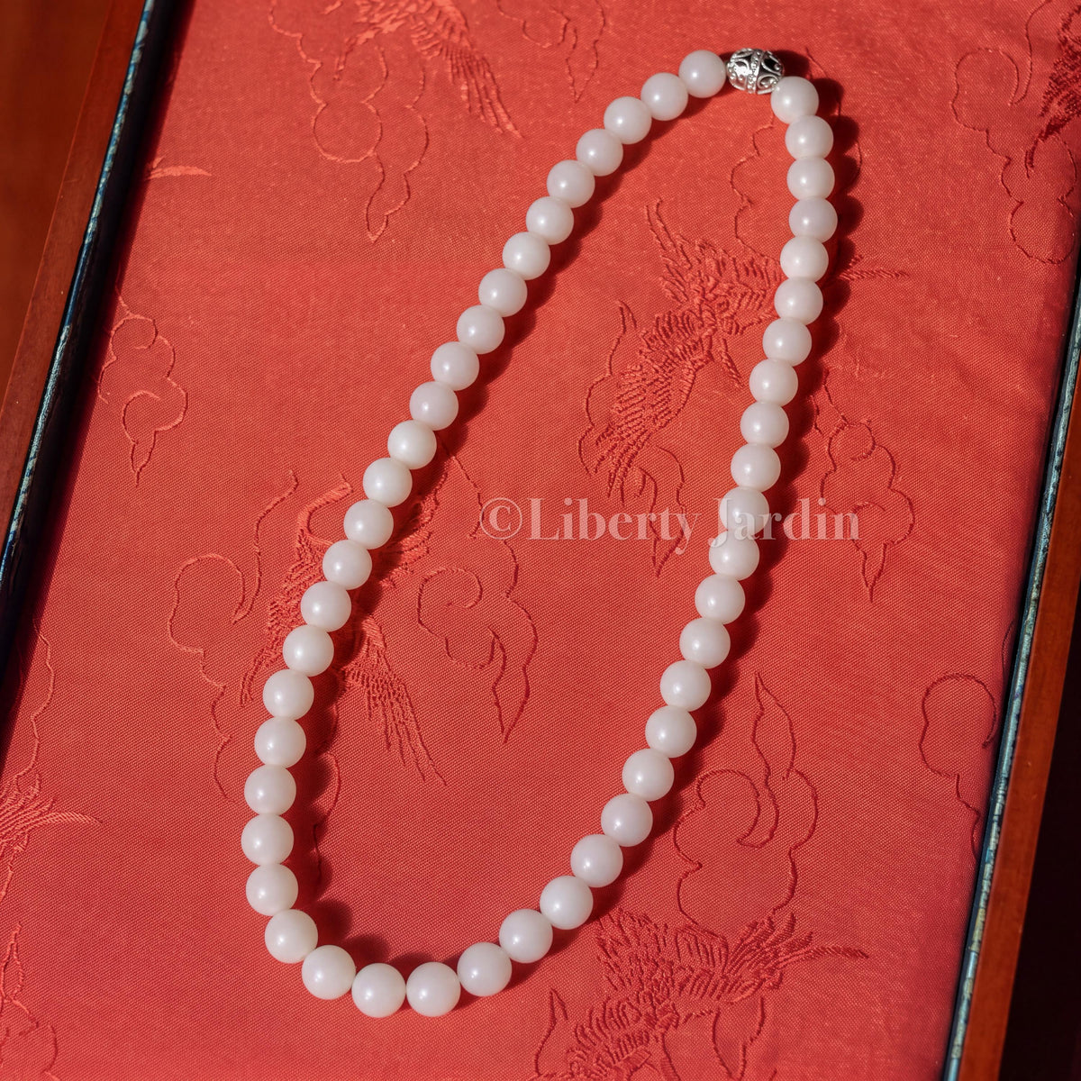 Luxury Bridal Beaded Necklace, Russian White Mutton-fat Natural Nephrite Jade, Wedding Anniversary Special Occasion