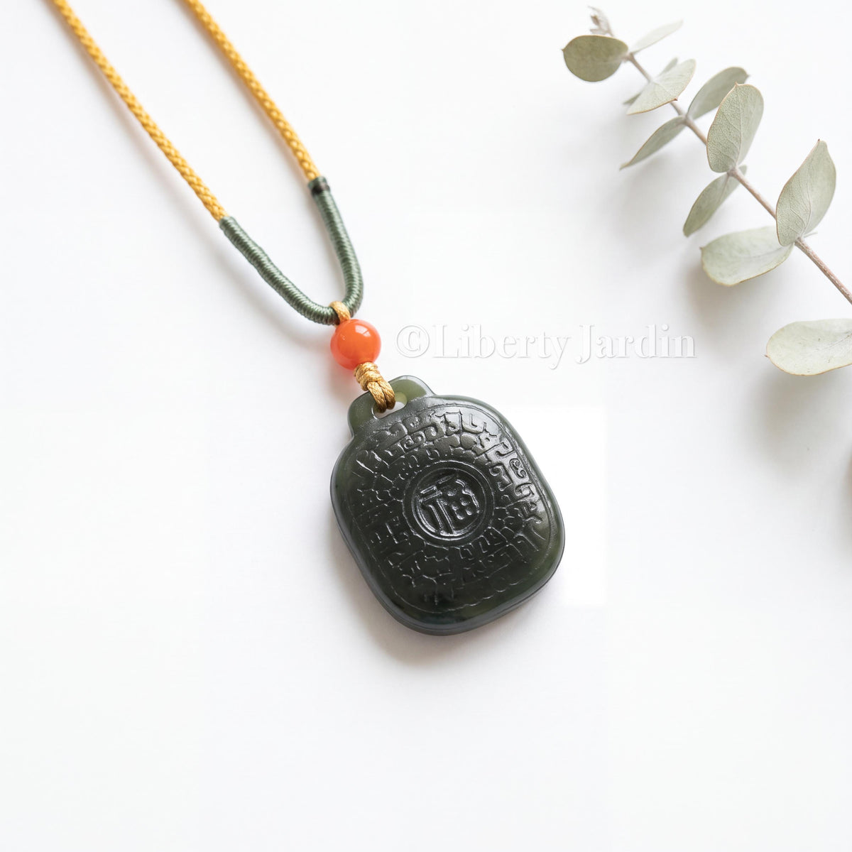 Certified Natural Nephrite Jade, Non-treated Gemstone Pendant, Lucky Prosperity Necklace, Handmade Jewellery, Sustainable Accessories