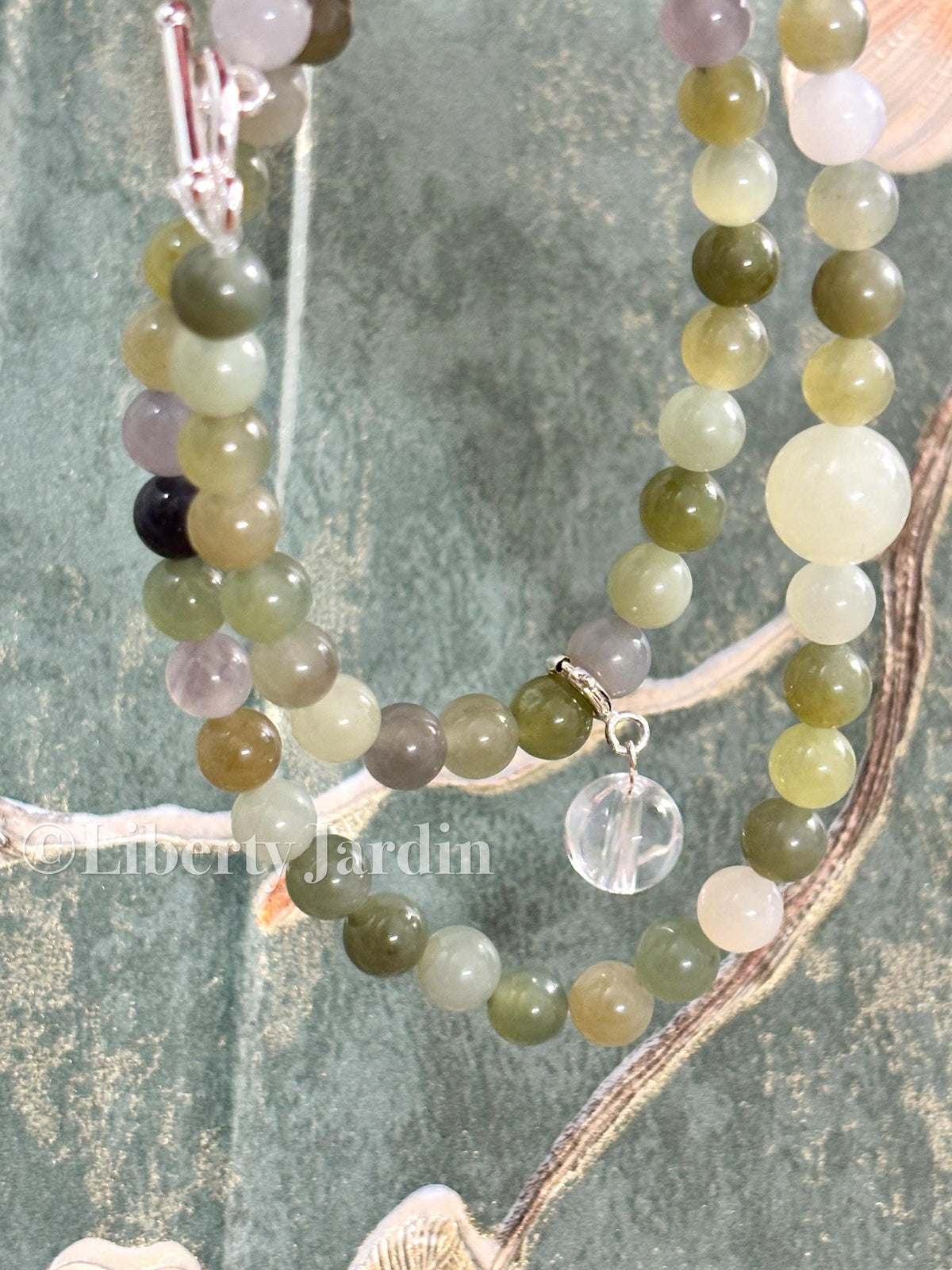Natural Nephrite Jade Bracelet, Icy Green Beaded Armband, Certified Non-treated Gemstone, Effortless Jewels Accessories