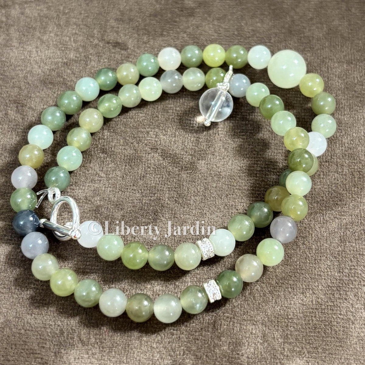 Natural Nephrite Jade Bracelet, Icy Green Beaded Armband, Certified Non-treated Gemstone, Effortless Jewels Accessories
