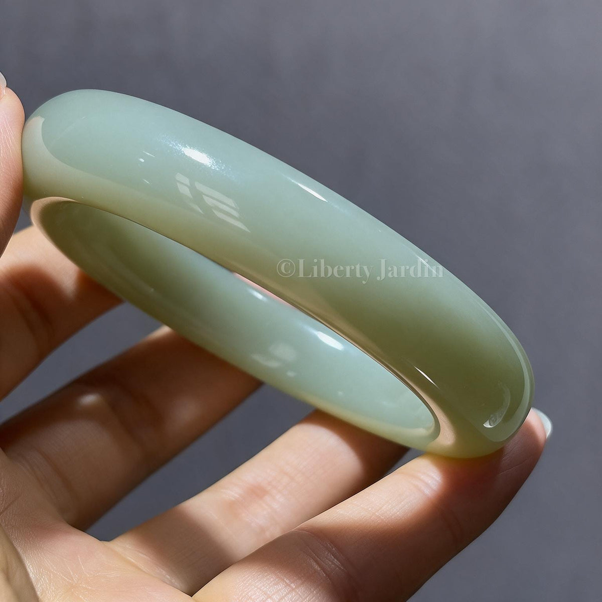 Sage Green Natural Nephrite Bangle, Certified Non-treated Armband, Gemstone Bracelet,