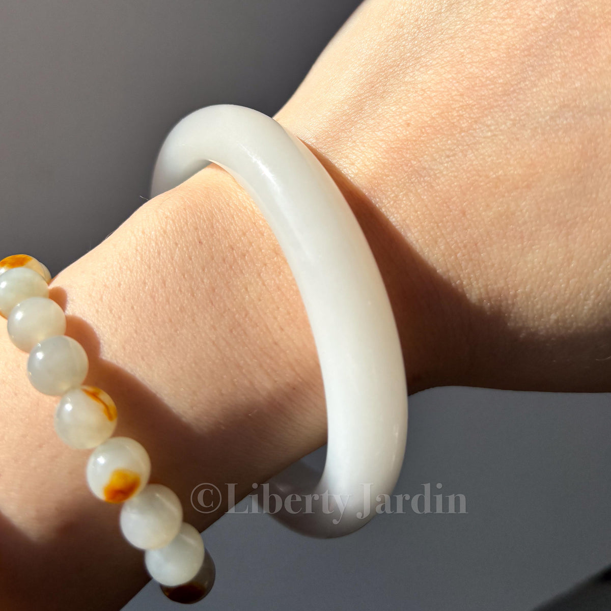 Collectible White Nephrite Jade Bangle, Natural Gemstone Jewellery, Heirloom Priceless Accessories, Certified Customised Bracelet