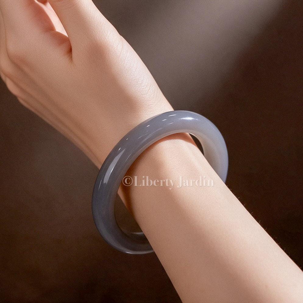 Purple Natural Nephrite Bangle, Certified Non-treated Armband, Gemstone Bracelet Accessories, Minimalist Sustainable Personalised Jewellery