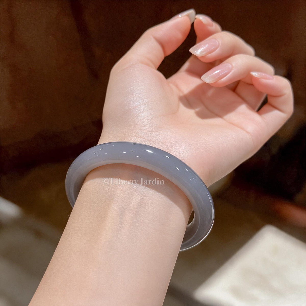 Purple Natural Nephrite Bangle, Certified Non-treated Armband, Gemstone Bracelet Accessories, Minimalist Sustainable Personalised Jewellery