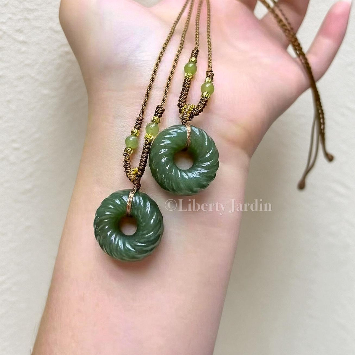 Natural Nephrite Pendant Necklace, Lucky Prosperity Precious, PingAn Kou, Sustainable Accessories, Untreated Certified Gemstone