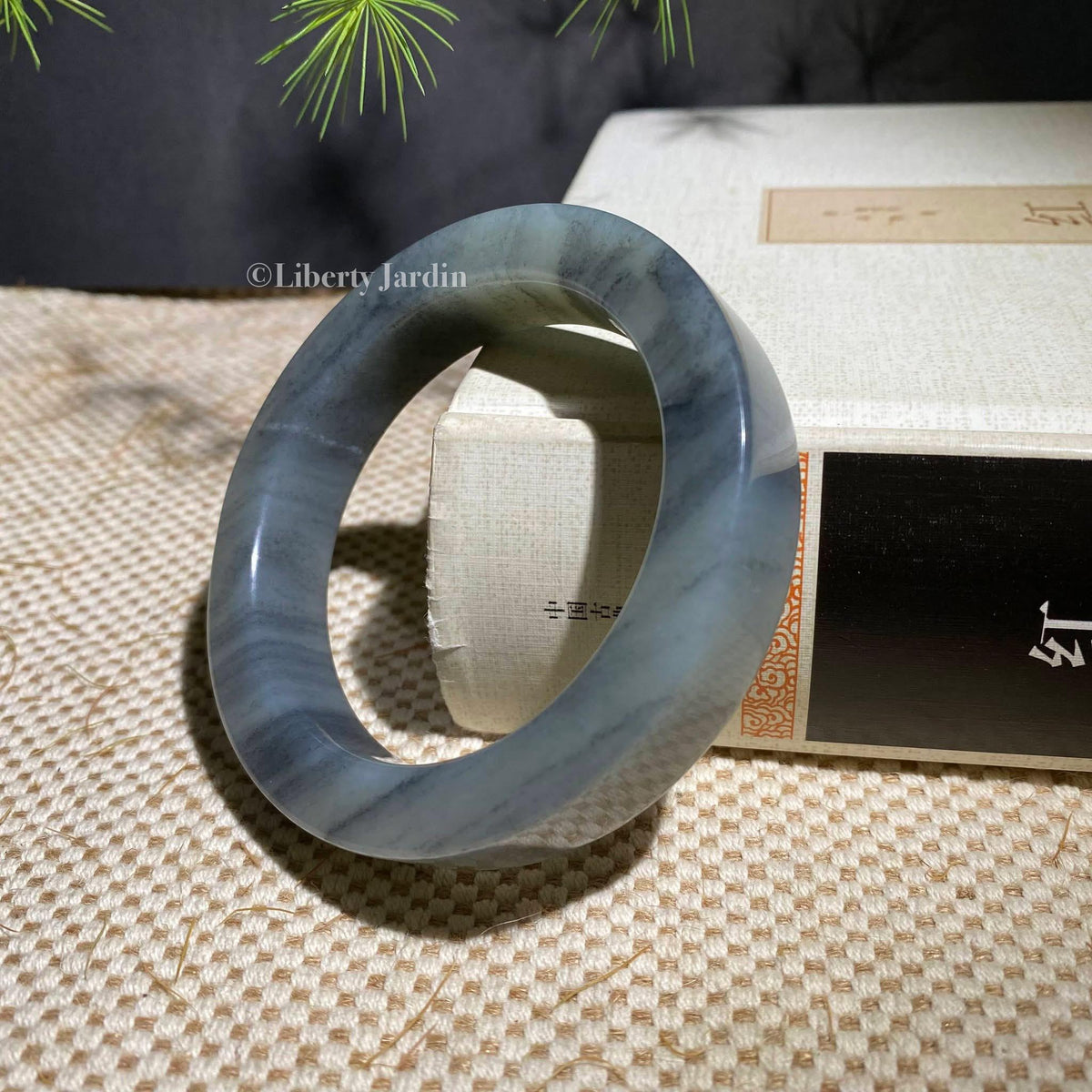 58mm Collectible Nephrite Bangle, Natural Gemstone Armband, Certified Non-treated Jade, Gender-neutral Bracelet, Handmade Jewellery