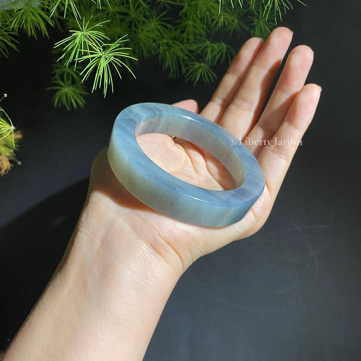 58mm Collectible Nephrite Bangle, Natural Gemstone Armband, Certified Non-treated Jade, Gender-neutral Bracelet, Handmade Jewellery
