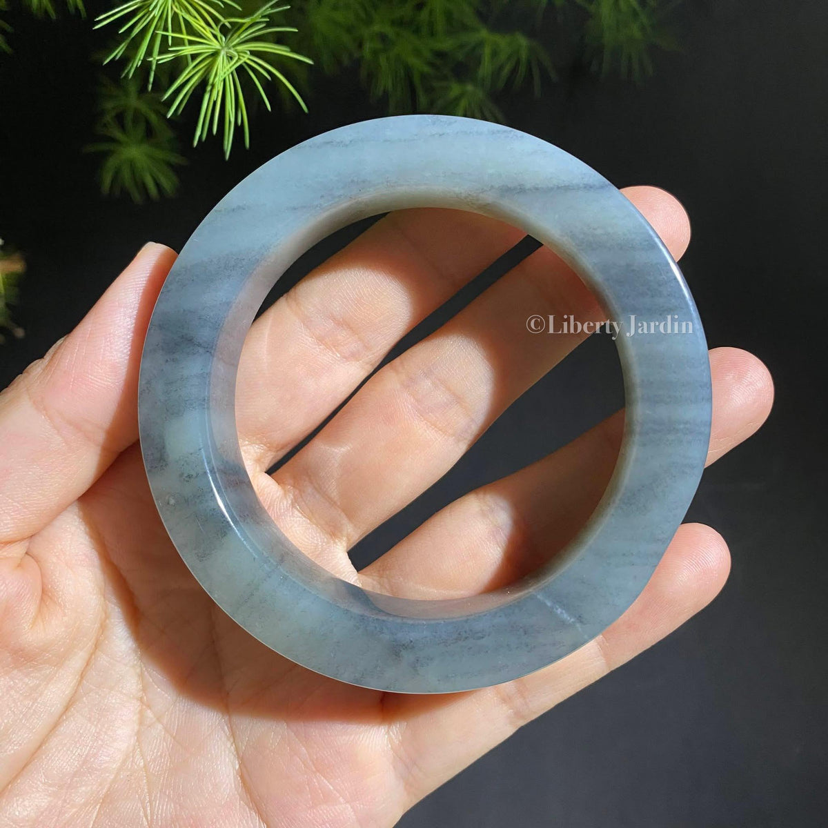 58mm Collectible Nephrite Bangle, Natural Gemstone Armband, Certified Non-treated Jade, Gender-neutral Bracelet, Handmade Jewellery