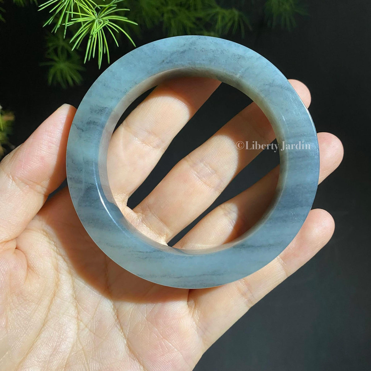 58mm Collectible Nephrite Bangle, Natural Gemstone Armband, Certified Non-treated Jade, Gender-neutral Bracelet, Handmade Jewellery