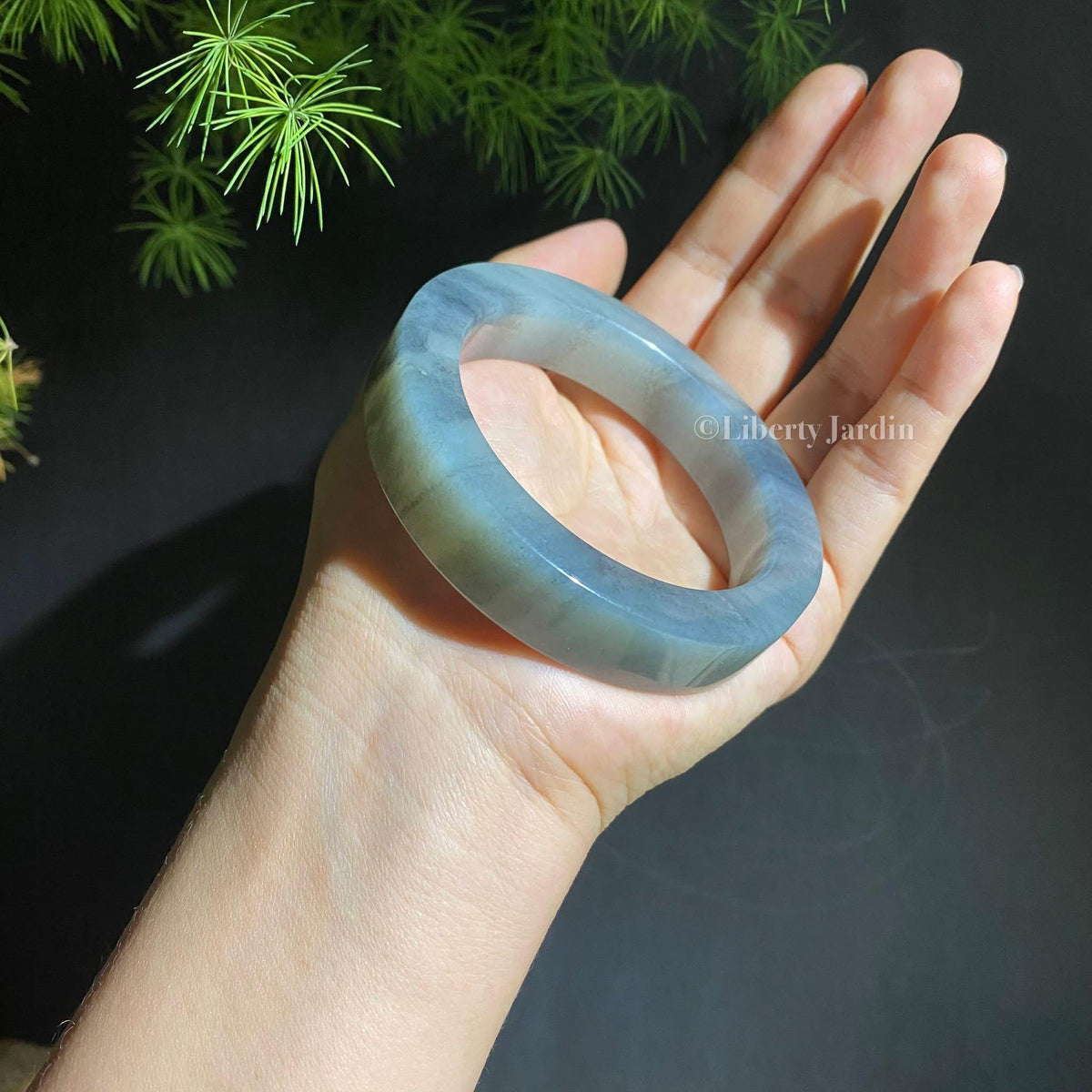 58mm Collectible Nephrite Bangle, Natural Gemstone Armband, Certified Non-treated Jade, Gender-neutral Bracelet, Handmade Jewellery