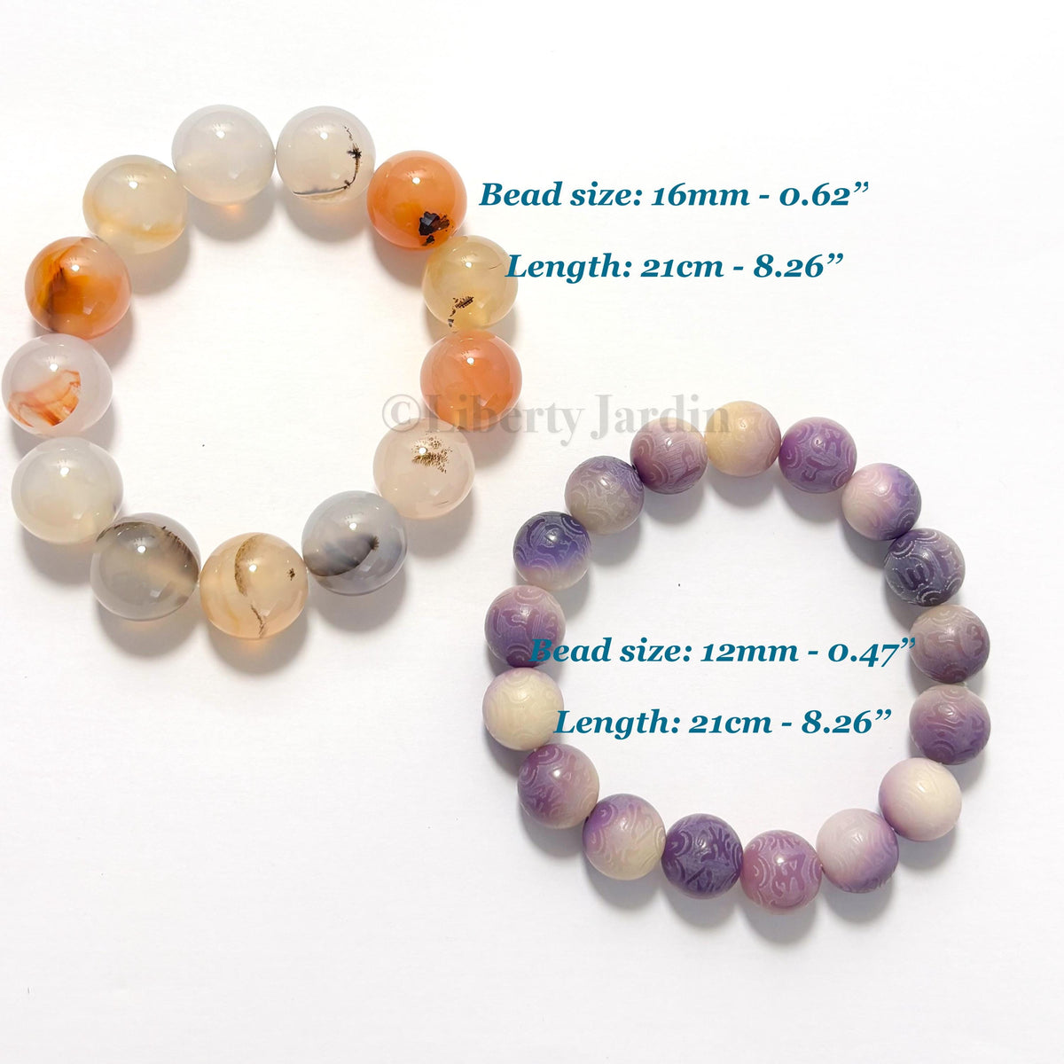 Brazilian Chalcedony Beaded Bracelet, Bodhi Wood Fragrance Bangles, Natural Crystal Agate, Bohemian Hippie Accessories