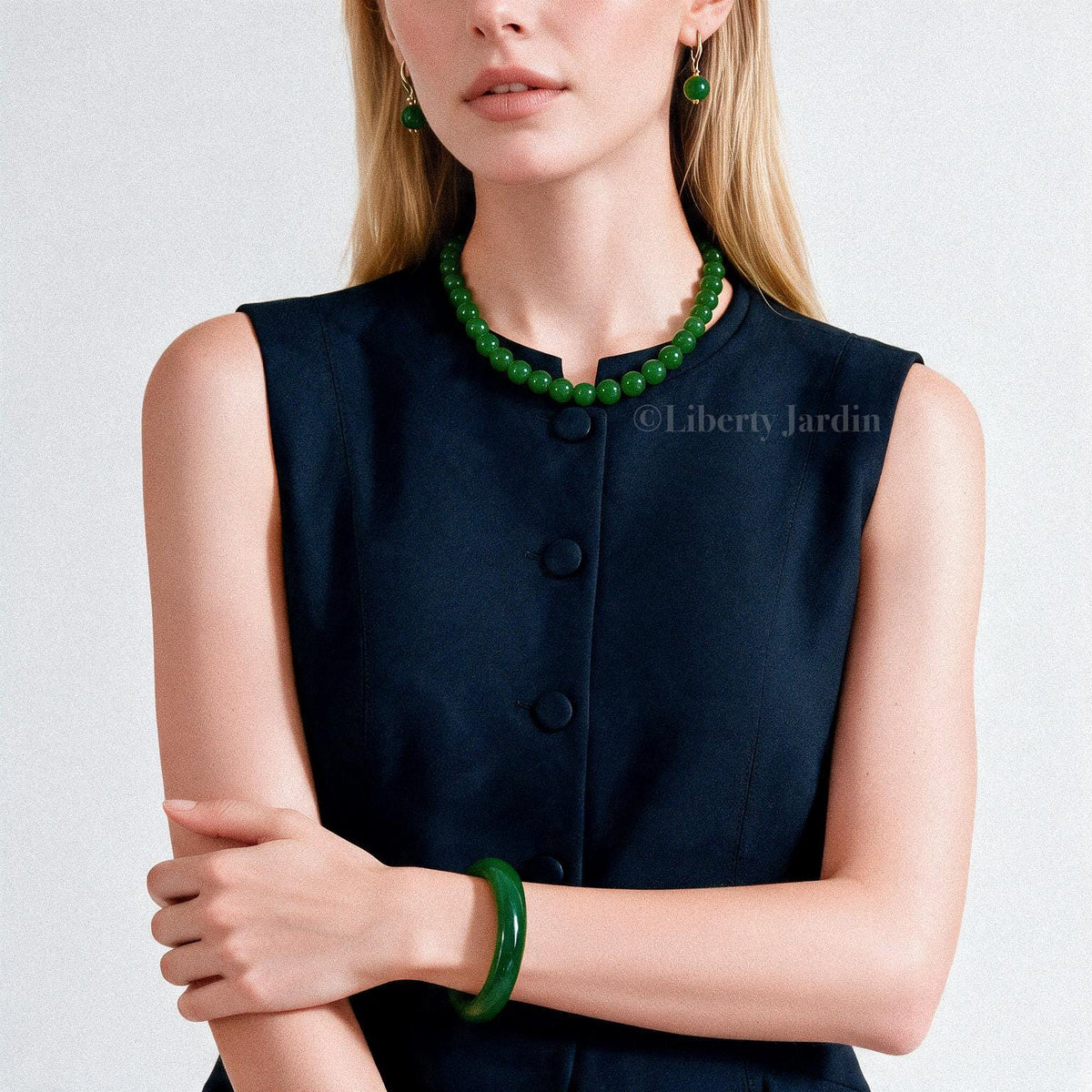 Russian Nephrite Bangle Bracelet Earrings, Natural Non-treated Jade, Gemstone Fine Jewellery, Special Occasion Accessories