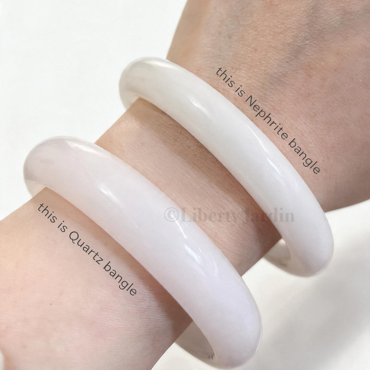 Natural Mutton-Fat White Quartz Bangle, Minimalist Bracelet, Certified Non-treated Gemstone, Effortless Jewellery, Sustainable Accessories