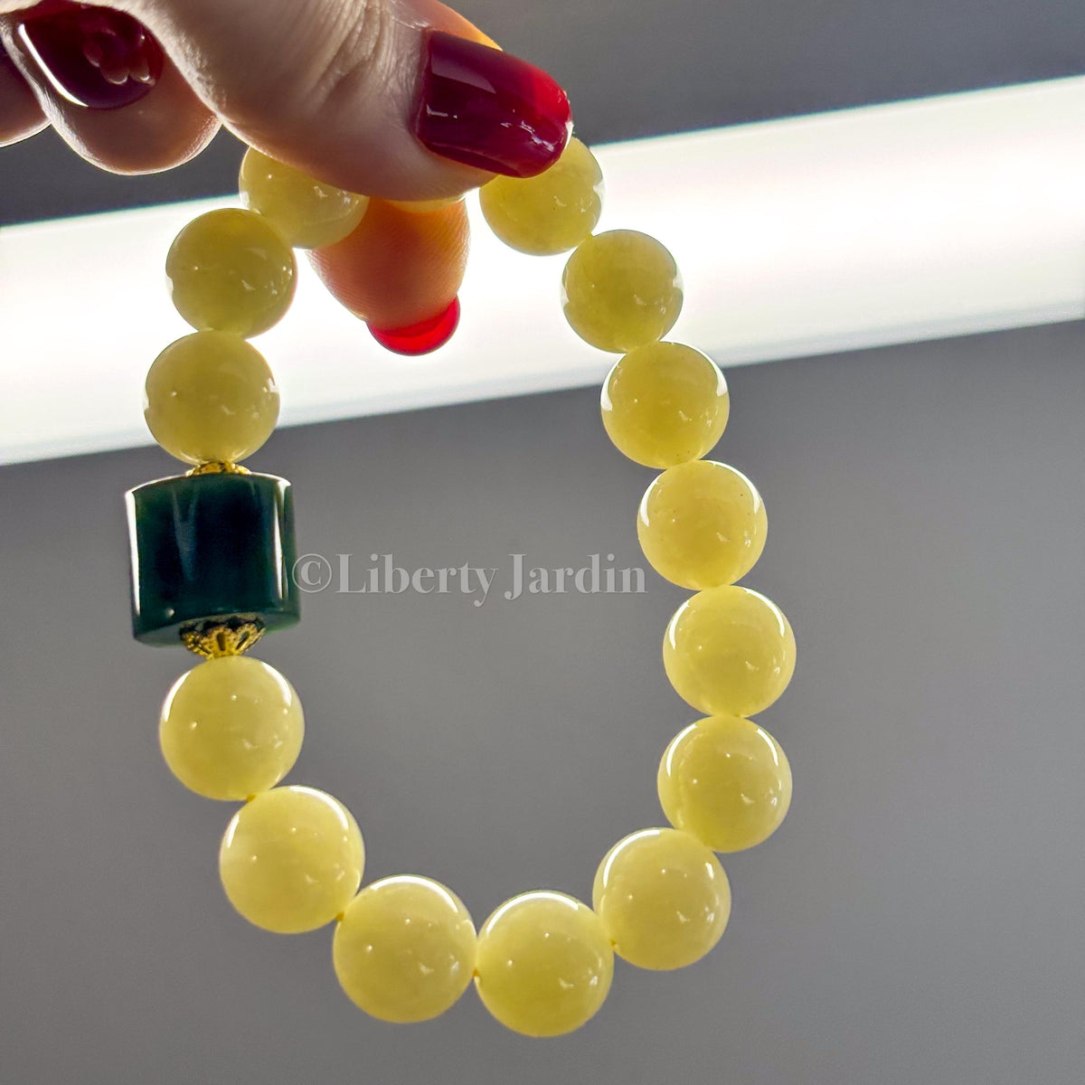 12mm Natural Nephrite Jade Bracelet, Large Beaded Armband, Certified Non-treated Gemstone, Effortless Jewels Accessories