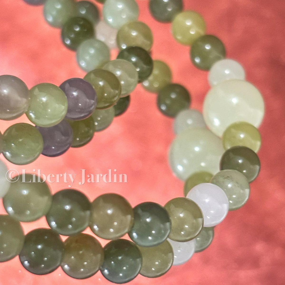 Natural Nephrite Jade Bracelet, Icy Green Beaded Armband, Certified Non-treated Gemstone, Effortless Jewels Accessories