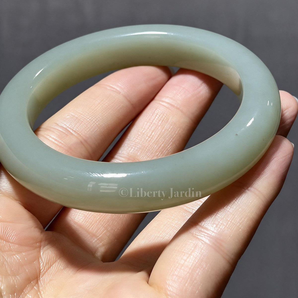 Sage Green Natural Nephrite Bangle, Certified Non-treated Armband, Gemstone Bracelet,