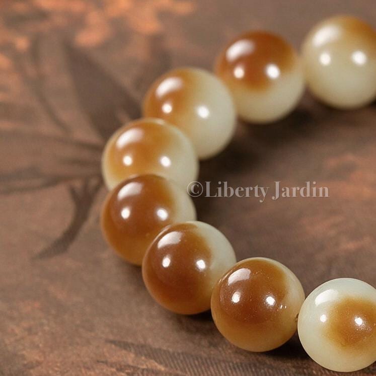 16mm Nephrite Jade Bracelet, Honey-Colored Beads, Heirloom Quality, Certified Natural Gemstone, Collectible Timeless Priceless