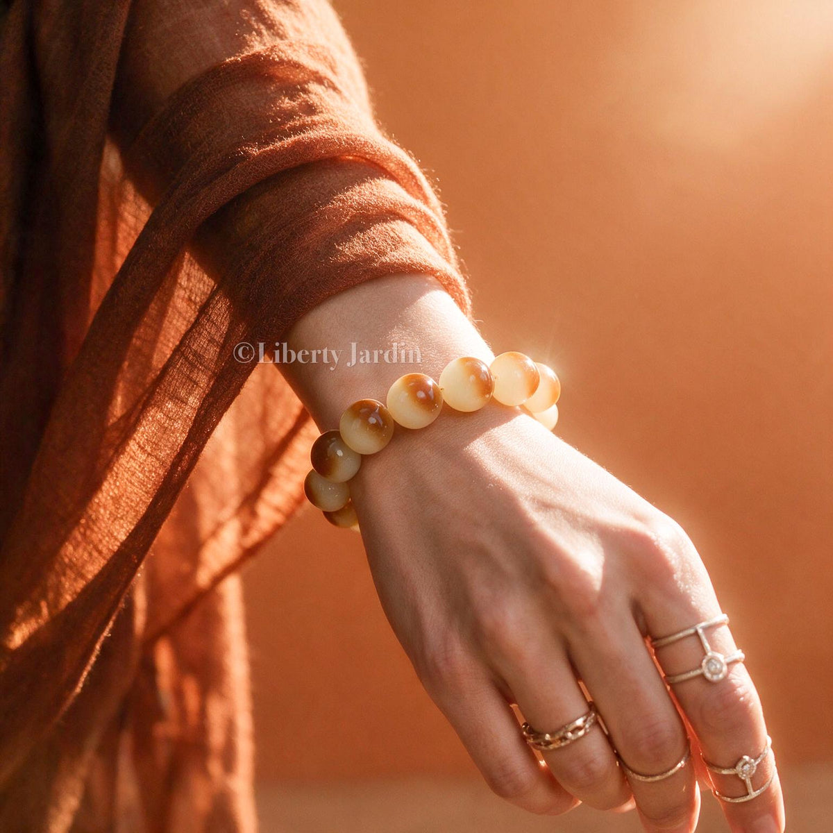 16mm Nephrite Jade Bracelet, Honey-Colored Beads, Heirloom Quality, Certified Natural Gemstone, Collectible Timeless Priceless
