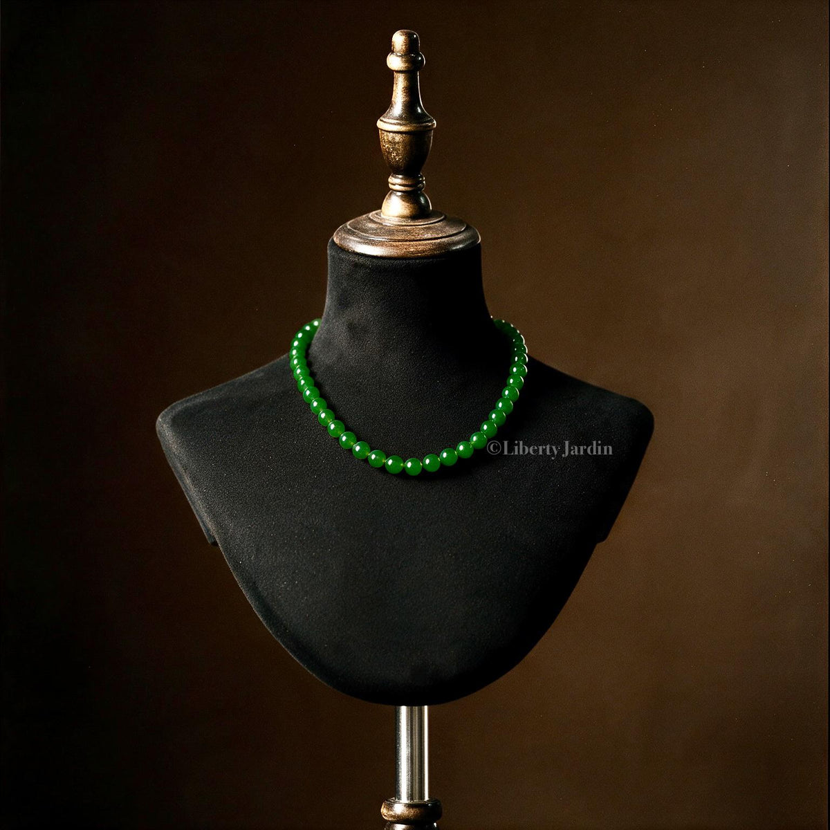 Top Grade Russian Nephrite Jade Necklace, Icy Vivid Green Beaded Gemstone, Anniversary Special Occasion
