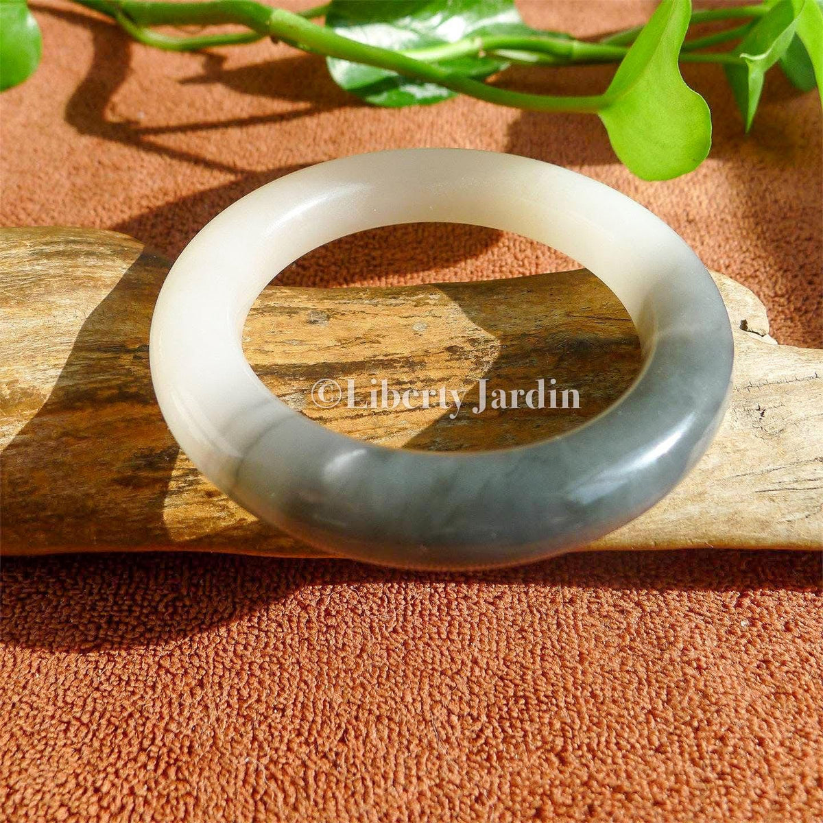 Mutton Fat Natural Nephrite Bangle, Distinctive Gemstone Armband, Certified Non-treated Jade, Statement Handmade Accessories
