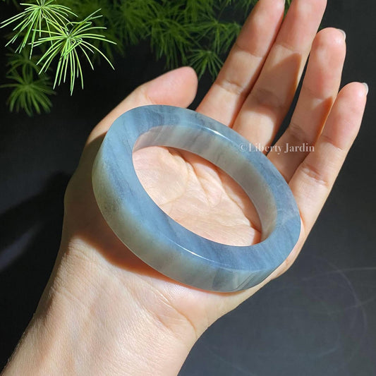 58mm Collectible Nephrite Bangle, Natural Gemstone Armband, Certified Non-treated Jade, Gender-neutral Bracelet, Handmade Jewellery